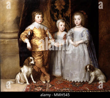 Les trois premiers enfants de Charles I. circa 1635-1636. King-CHARLES-spaniel