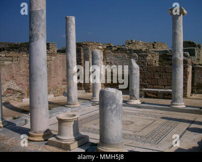 . Ruinas de la griega antigua ciudad de Delos, en la isla homónima, qué forma parte del archipíelago de las Cícladas, en el Mar Egeo (États-Unis). . 13 octobre 2006, 11:49:02. Graham McLellan Délos antique Banque D'Images