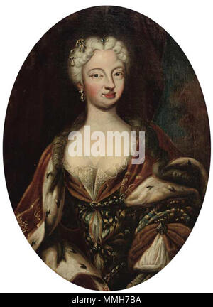 . Anglais : Portrait de Polyxena de Hesse (1706-1735), reine de Sardaigne . circa 1730. Polissena d'Assia par l'école Piémontaise Banque D'Images