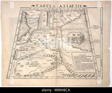 . Anglais : La 3ème carte de l'Asie (Tabula Asiae III), illustrant le Caucase, 1552, Bâle. Montre l'Arménie Maior, Iberia, Albanie, Colchis, Porte Albanie, la rivière Euphratis, le Tigre, Assyriae, et beaucoup d'autres noms de lieu dans le berceau de la civilisation . à partir de 1544 jusqu'à 1545. Sebastian Münster (1488-1552) Noms alternatifs M. Sebastian Münster ; Sebastian Münster et érudit cartographe allemand Description Date de naissance/Décès 20 Janvier 1488 26 mai 1552 Lieu de naissance/décès Ingelheim lieu de travail de Bâle Bâle ; Heidelberg contrôle d'autorité : Q61073 : VIAF ?51698921 ISNI : ?0000 0001 Banque D'Images