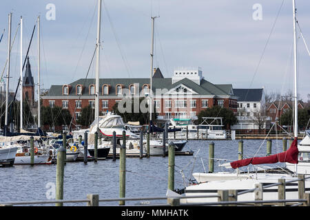 Marina, New Bern, Caroline du Nord, USA. Banque D'Images