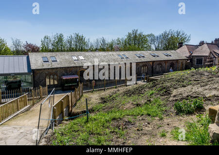 Pontefract castle visitor centre, Pontefract, West Yorkshire, Angleterre, Royaume-Uni, Europe. Banque D'Images