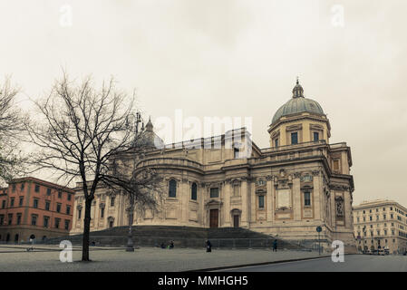 ROME, ITALIE, LE 22 MARS 2016 Grand angle : Photo de l'église Santa Maria Maggiore à Rome, Italie Banque D'Images