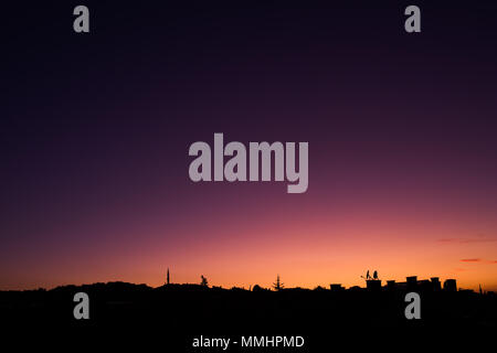 Ville colorée sunet cloudscape Banque D'Images