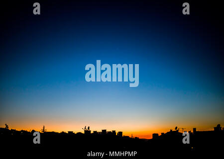 Ville colorée sunet cloudscape Banque D'Images