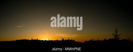 Ville colorée sunet cloudscape Banque D'Images