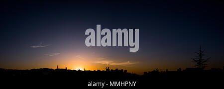 Ville colorée sunet cloudscape Banque D'Images