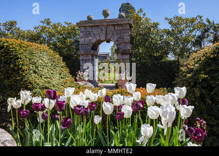 ARUNDEL, UK - 5 mai 2018 : une vue sur les beaux jardins au Château d'Arundel dans le West Sussex, Royaume-Uni, le 5 mai 2018. Banque D'Images