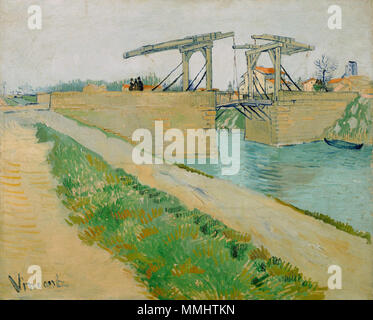 . Anglais : peinture de Vincent van Gogh, 1888 Nederlands : Schilderij van Vincent van Gogh, 1888 English : Le Pont Langlois Nederlands : De Brug van Langlois . 1888. De Brug van Langlois - s0027V1962 - Van Gogh Banque D'Images