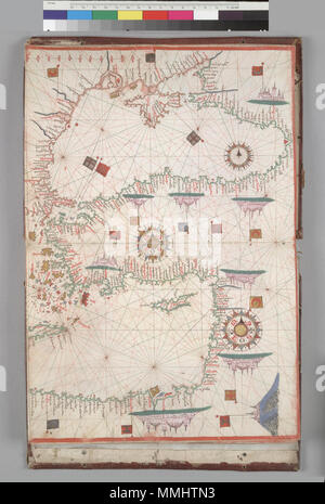 . Anglais : mer Noire et Méditerranée orientale. HM 33. JOAN MARTINES, PORTOLAN ATLAS. L'Italie, ca. Numéro d'Appel 1578 : HM 33 Folio : f. 2 Description : mer Noire et Méditerranée orientale. . Vers 1578. Joan Martines (16ème siècle) Description cartographe italien Date de naissance/décès 16e siècle 16e siècle Lieu de naissance/décès Inconnu Inconnu période de travail, à partir de 1559 jusqu'à 1591 le lieu de travail 1556-1587 : Messine (Sicile, Italie) 1590-1591 : Naples probablement faite par Joan Martines à Messine depuis nomenclature est italien, et c'est manifestement dans Martines' style, nettement similaires à Londres, BRI Banque D'Images