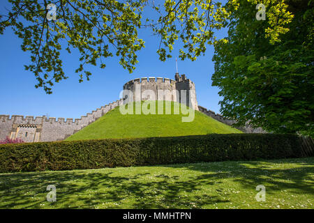 ARUNDEL, UK - 5 mai 2018 : une vue de la garder au château d'Arundel dans le West Sussex, Royaume-Uni, le 5 mai 2018. Banque D'Images