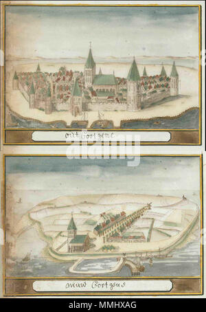 . Nederlands : Beschryvinge Van Zeeland Schoemaker Atlas : 225, Geersdijk. Entre 1710 et 1735. Schoemaker Atlas-ZÉLANDE-1036-Zélande, Wissenkerke Banque D'Images