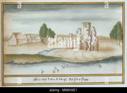 . Nederlands : Beschryvinge Van Zeeland Schoemaker Atlas : 225, Oosterstein. Entre 1710 et 1735. Schoemaker Atlas-ZÉLANDE-1145R-Zélande, Oosterstein Banque D'Images
