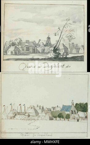 . Nederlands : Beschryvinge Van Zeeland Schoemaker Atlas : 225, Viane. Entre 1710 et 1735. Schoemaker Atlas-ZÉLANDE-1184-Zélande, Viane Banque D'Images