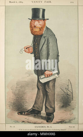 . Les hommes d'état n°5 : Caricature de la Rt Hon nous Forster. Sous-titre suivant : "s'il n'est pas un libéral avancé, c'est pour défaut de faire avancer lui-même." . 6 mars 1869. "Ape" Carlo Pellegrini (1839-1889) Noms alternatifs Singe Singe, caricaturiste et artiste italien Description Date de naissance/décès 25 Mars 1839 22 janvier 1889 Lieu de naissance/décès Capoue Londres Londres lieu de travail contrôle d'autorité : Q935877 : VIAF ?91408204 ISNI : ?0000 0001 1684 9584 ULAN : ?500106277 RCAC : ?n94116782 NLA : ?35070756 William Edward WorldCat Forster, Vanity Fair, 1869-03-06 Banque D'Images