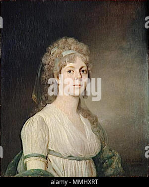 Portrait de la grande-duchesse Maria Pavlovna de Russie (1786-1859). 1799. Maria Pavlovna de Russie par M.F.Quadal (1799, Louvre) Banque D'Images