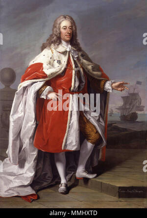 . Anglais : Portrait de George Byng, 1er vicomte Torrington (1663-1733) George Byng, 1er vicomte Torrington. 1733. George Byng, 1er vicomte Torrington par Jeremiah Davison Banque D'Images