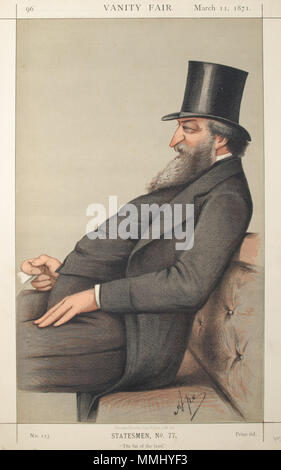 . Hommes d77 : Caricature de la Rt Hon GW Hunt. Sous-titre suivant : "La graisse de la terre." . 11 mars 1871. "Ape" Carlo Pellegrini (1839-1889) Noms alternatifs Singe Singe, caricaturiste et artiste italien Description Date de naissance/décès 25 Mars 1839 22 janvier 1889 Lieu de naissance/décès Capoue Londres Londres lieu de travail contrôle d'autorité : Q935877 : VIAF ?91408204 ISNI : ?0000 0001 1684 9584 ULAN : ?500106277 RCAC : ?n94116782 NLA : ?35070756 George Ward Hunt WorldCat, Vanity Fair, 1871-03-11 Banque D'Images