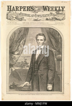 . Anglais : nom du fichier : 1009 000167 Titre : L'honorable Abraham Lincoln, né à New York, 12 février 1809 Créateur/Contributeur : Homère, Winslow, 1836-1910 (artiste) Date de publication : 1860-11-10 Description physique : 1 : impression gravure sur bois Genre : gravures sur bois ; Périodique illustrations Notes : Publié dans : Harper's Weekly, Volume IV, No202, 10 novembre 1860 ; photographié par Brady. ; Signée en bas à droite : H. Collection : Winslow Homer Collection Lieu : Bibliothèque publique de Boston, d'imprimer les droits de service : Pas de restrictions connues des données sur Flickr 2011-08-11 : caméra Sinar Sinarback 54 : AG FW, Sinar m Tags : Winslow Banque D'Images
