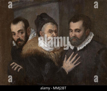 . Portrait d'Annibale Carracci Ludovico, Agostino, Annibale et Ludovico Carracci Annibale et Agostino, Ludovico Carracci Agostino et, de l'école bolognaise Banque D'Images