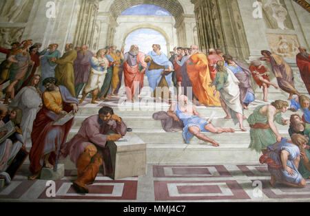 0 Chambre de Raphaël - École d'Athènes - Musées du Vatican (3) Banque D'Images