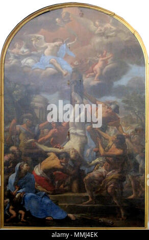 Français : La Crucifixion de Saint Pierre d'après Domenico Cresti. Anglais : La Crucifixion de Saint Pierre. Italiano : La La crocifissione di San Pietro 0 La crocifissione di San Pietro - Nicola Ricciolini Banque D'Images