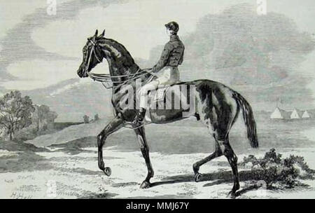 . Anglais : gravure de Beadsman, gagnant du derby 1858. De l'Illustrated London News Mai 1858. . 7 janvier 2012. Illustrated London News artiste personnel gagnant du derby 77 Beadsman Banque D'Images