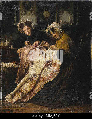 Anglais : La couturière . 1880. Alexander-Hugo Bakker-Korff - La couturière Banque D'Images