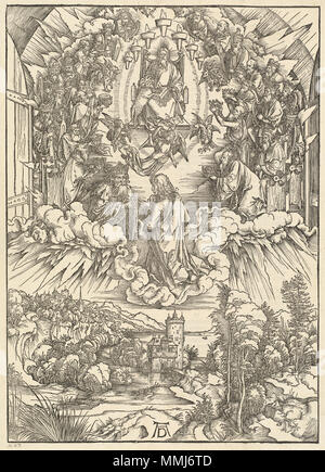 C12872.jpg Albrecht Dürer, Saint John devant Dieu et les anciens, Allemand, 1471 - 1528, 1498, gravure sur bois sur papier, les fonds permanents et d'achat d'impression (Horace Gallatin et Lessing J. Rosenwald) Albrecht Dürer - Saint John devant Dieu et les anciens (NGA 2008.109.4) Banque D'Images