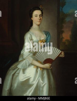 Anglais : Portrait d'Abigail Chesebrough (Mme. Alexander Grant) . 1754. Joseph Blackburn Portrait d'Abigail Chesebrough Banque D'Images