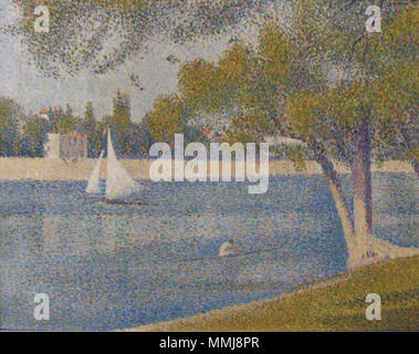 Anglais : La Seine à La Grande-Jatte . 1888. Georges Seurat001 Banque D'Images