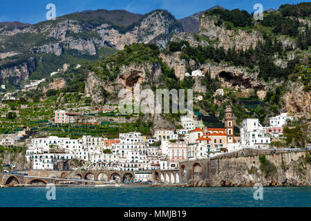 Atrani, Côte Amalfitaine, Province de Salerne, Campanie, Italie Banque D'Images