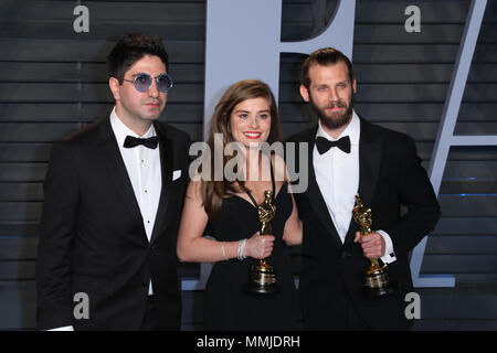 Vanity Fair Oscar Party 2018 s'est tenue à l'Wallis Annenberg Center for the Performing Arts à Los Angeles, Californie comprend : Guest, Rachel Shenton, Chris Overton Où : Los Angeles, California, United States Quand : 05 mars 2018 Credit : Sheri/WENN.com Determan Banque D'Images
