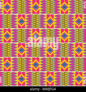 Modèle logique ethnique. Bain de tissu. Ornement traditionnel du Ghana. Illustration de Vecteur