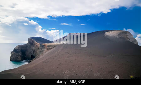 Paysage au volcan Capelinhos caldera à Faial, Açores, Portugal Banque D'Images