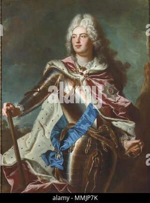 . Deutsch : Porträt Friedrich Annabella100 II., Kurfürst von Sachsen als Kurprinz English : Portrait de Friedrich August II de Saxe (1696-1763) . 1715. 1715 - Auguste III de Pologne Banque D'Images