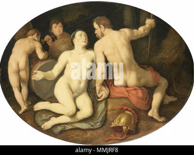 Vénus et Mars.. 1628. Cornelis Cornelisz van Haarlem - Vénus en Mars Banque D'Images