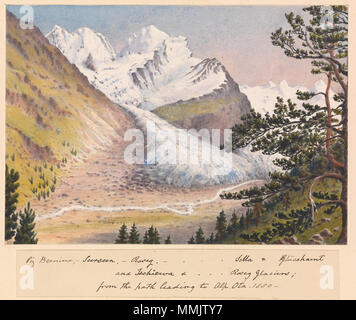 . English : 'Le Piz Bernina, Scerscen Roseg,... Sella & Gluschaint Tschierva et &... Les Glaciers de Roseg le chemin menant à l'Alp Ota, 1880' [Suisse]. . 1880. L'amiral Edward Gennys Fanshawe (27 novembre 1814 - 21 octobre 1906). Edward Gennys Fanshawe, le Piz Bernina, Scerscen Roseg,... Sella &AMP ; Gluschaint et Tschierva &AMP ;... Les Glaciers de Roseg le chemin menant à l'Alp Ota, 1880 (Suisse) Banque D'Images