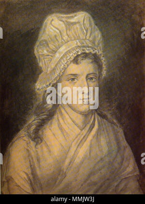 . English : Portrait de Charlotte Corday, la veille de son exécution, peinture de Hauer d'après un premier croquis. Portrait de Charlotte Corday (1768-1793). 1793. Charlotte Corday par Hauer Banque D'Images