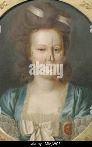 . Anglais : Portrait de Caroline de Hesse-Darmstadt (1746-1821) . 18e siècle. Caroline de Hesse-Darmstadt Banque D'Images