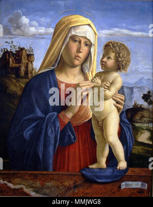 . Italiano : Cima da Conegliano, Madonna con il Bambino, Bologne, Pinacoteca Nazionale vierge à l'enfant. 1495. Cima da Conegliano, Madonna con il Bambino, Bologne, Pinacoteca Nazionale Banque D'Images