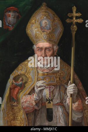 . Español : Retrato del eclesiástico español Pedro Inguanzo Rivero (1764-1836), que llegó a ser cardenal de la Iglesia Católica, obispo de Zamora y arzobispo de Toledo. Obra Esta es una copia del Retrato del Arzobispo ejecutado por Vicente López Portaña conservado y en la salle capitulaire de la cathédrale de Tolède. El cardinal Pedro Inguanzo Rivero. circa 1877. El Cardenal Pedro Inguanzo Rivero (Museo del Prado) Banque D'Images