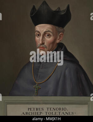 . Español : Retrato del imaginario eclesiástico español Pedro Tenorio (m. 1399), que llegó a ser obispo de Coimbra y arzobispo de Toledo. Obra Esta es una copia del Retrato del Arzobispo conservado en El Palacio Arzobispal de Toledo. El arzobispo Pedro Tenorio. vers 1878. El arzobispo Pedro Tenorio (Museo del Prado) Banque D'Images