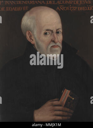 . Español : Retrato del eclesiástico e historiador español Juan de Mariana (1536-1624), que también fue jesuita y teólogo. Obra Esta es una copia del retrato de este historiador conservado en la Biblioteca del Palacio Arzobispal de Toledo. El Padre Juan de Mariana. circa 1878. El Padre Juan de Mariana (Museo del Prado) Banque D'Images