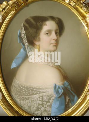 . Anglais : Portrait de l'impératrice Alexandra Fiodorovna (Charlotte de Prusse), l'Empereur Nicolas I de la femme (1798-1860) . Années 1840. L'impératrice Alexandra Fiodorovna Banque D'Images