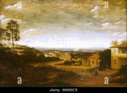 Anglais : Paysage Português : Paisagem . 17e siècle. Frans Post - Paisagem (II) Banque D'Images