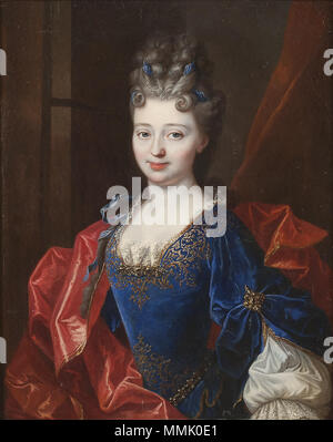 . Deutsch : Portrait der Francoise-Marie de Bourbon, duchesse d'Orleans . à partir de 17e siècle jusqu'à ce 18e siècle. Francoise-Marie Atelier de Bourbon de Troy Banque D'Images