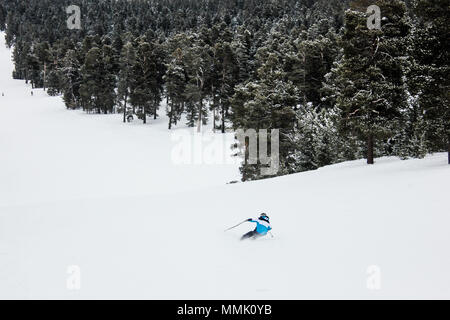 Descente en SKI Homme Banque D'Images