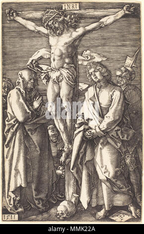 R-20101021-0053.jpg Albrecht Dürer (Allemand, 1471 - 1528 ), la Crucifixion, 1511, gravure, Rosenwald Collection Albrecht Dürer - La Crucifixion (NGA 1943.3.3502) Banque D'Images