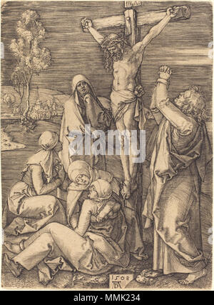 R-20101021-0067.jpg Albrecht Dürer (Allemand, 1471 - 1528 ), la Crucifixion, 1508, gravure, Rosenwald Collection Albrecht Dürer - La Crucifixion (NGA 1943.3.3496) Banque D'Images